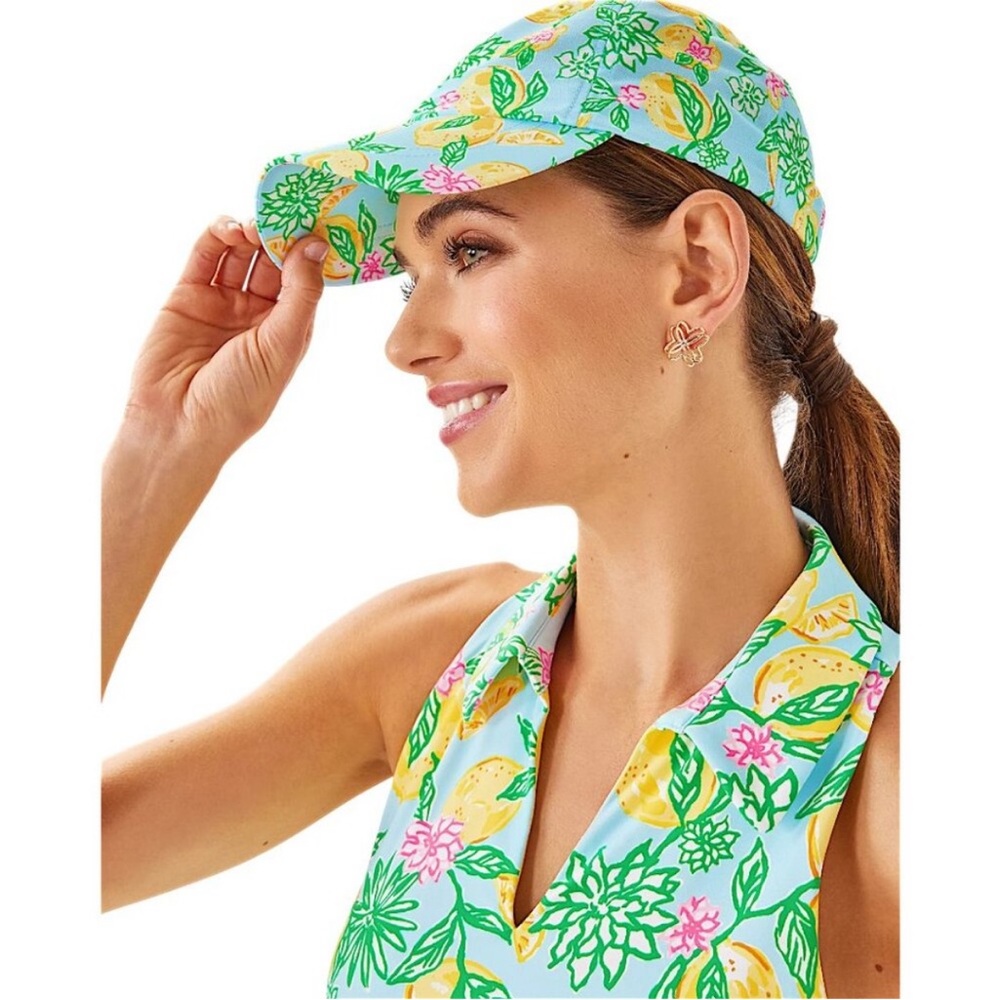New! Lilly Pulitzer UPF 50+ Luxletic Dania Pleated Dress Bluette Make Lemonade M - Picture 6 of 9